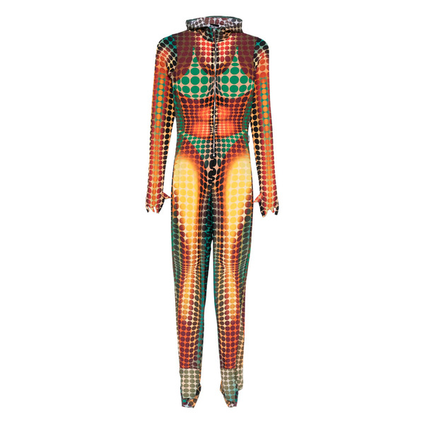 Jean Paul Gaultier Jumpsuit - Orange/Green