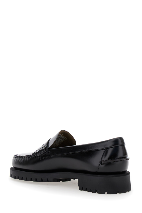 Sebago Slip-On Lug Sole Leather Loafers - Black
