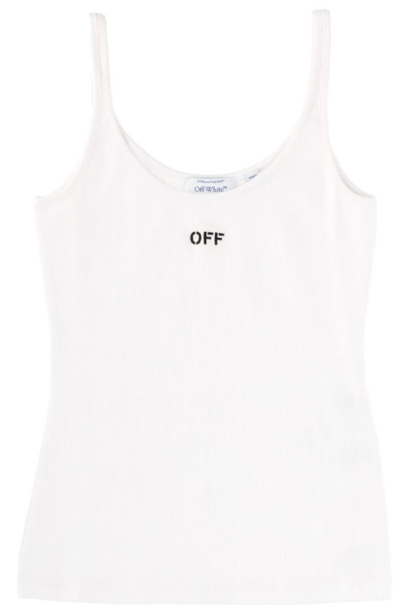 Off-White Tank Top With Logo - White
