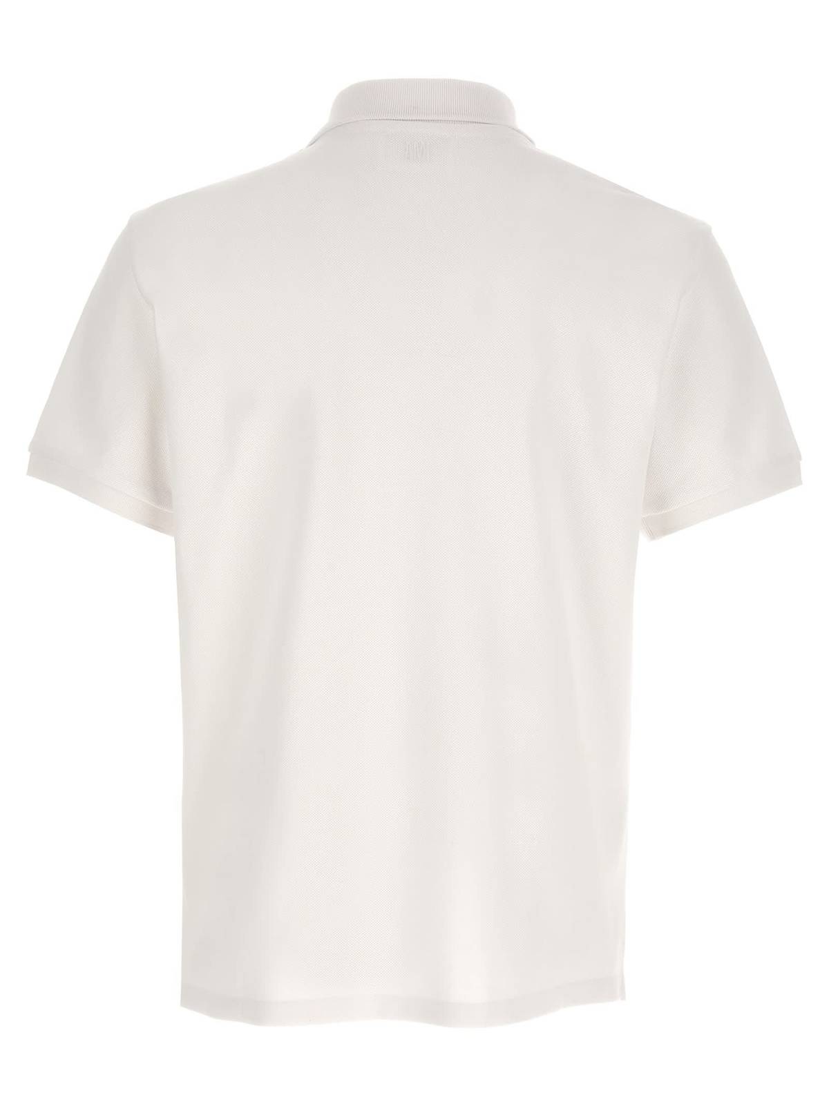 Ami Alexandre Mattiussi Ami De Coeur Polo Shirt - White - Image 2 of 4