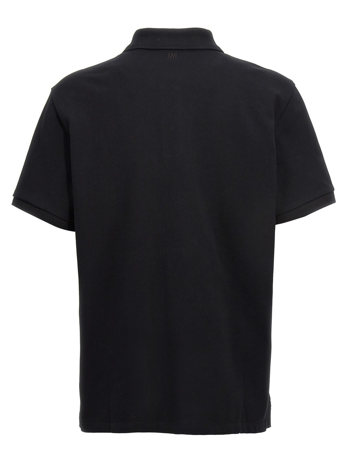 Ami Alexandre Mattiussi Ami De Coeur Polo Shirt - Black - Image 2 of 4
