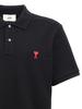 Ami Alexandre Mattiussi Ami De Coeur Polo Shirt - Black - Thumbnail 3