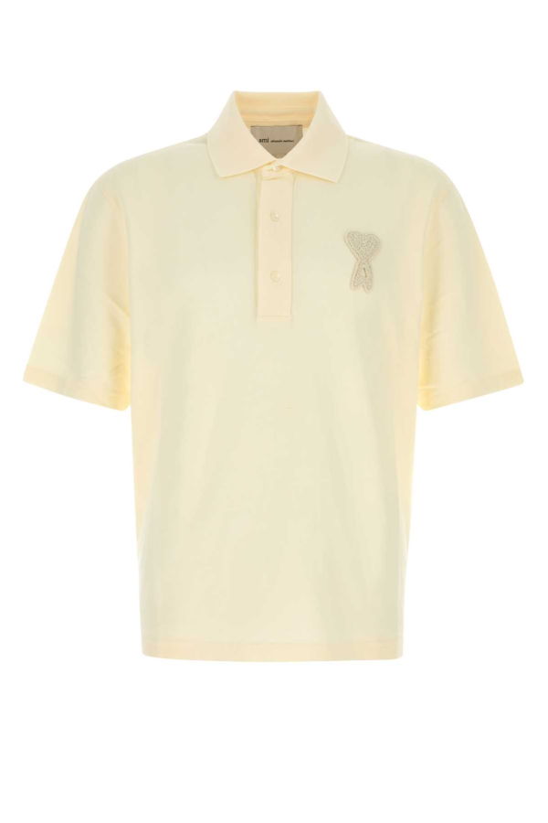 Ami Alexandre Mattiussi Piquet Polo Shirt - Cream