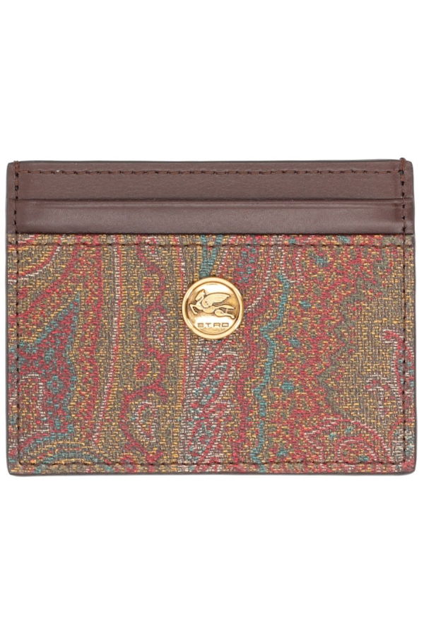 Etro Paisley Card Holder - Brown
