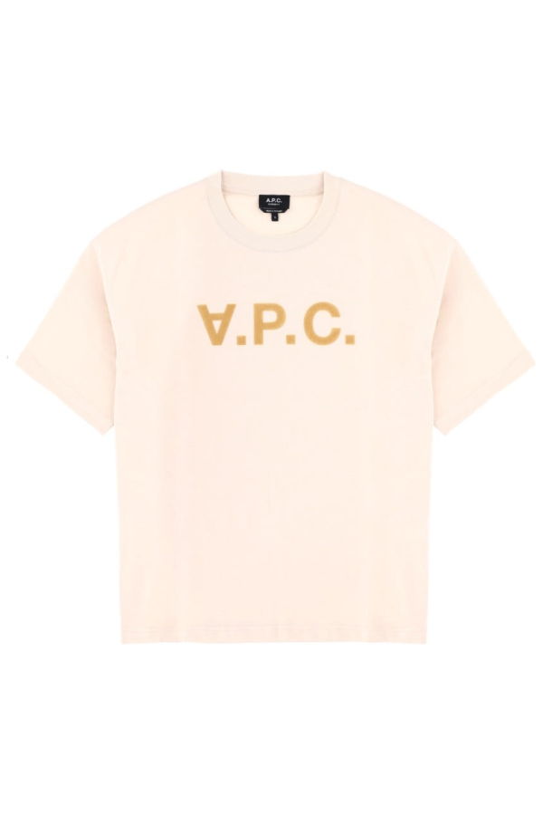 A.P.C. T-Shirt With Logo T-Shirt - Powder