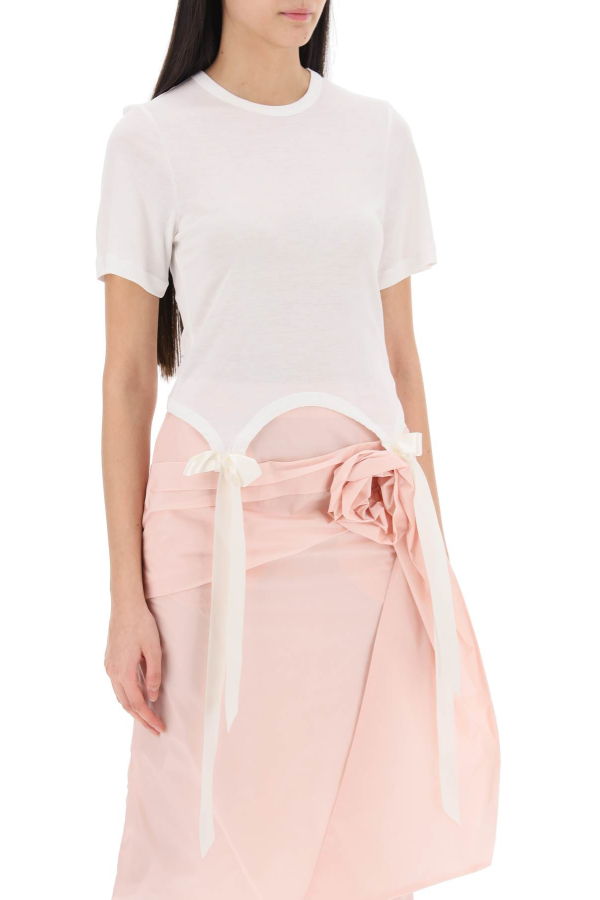 Simone Rocha Easy T-Shirt With Bow Tails - White