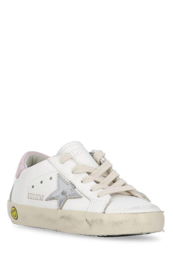 KIDS Golden Goose Patch Embellished Lace-Up Sneakers