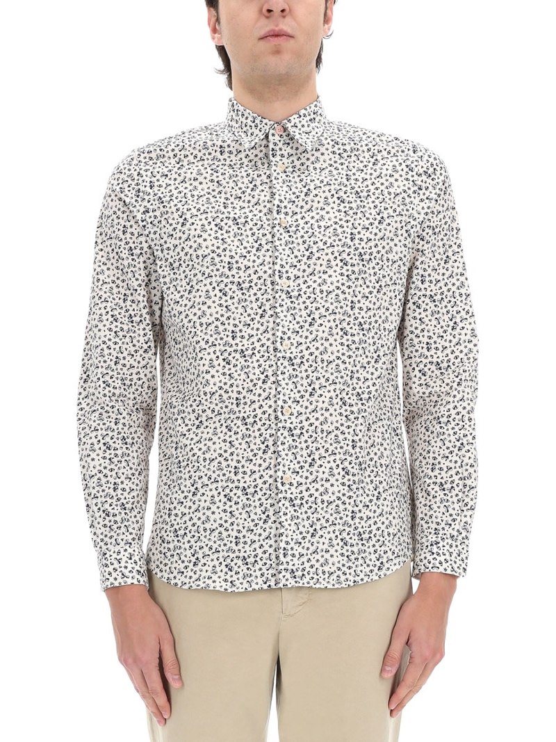 PAUL SMITH PS by Paul Smith Printed Shirt - White