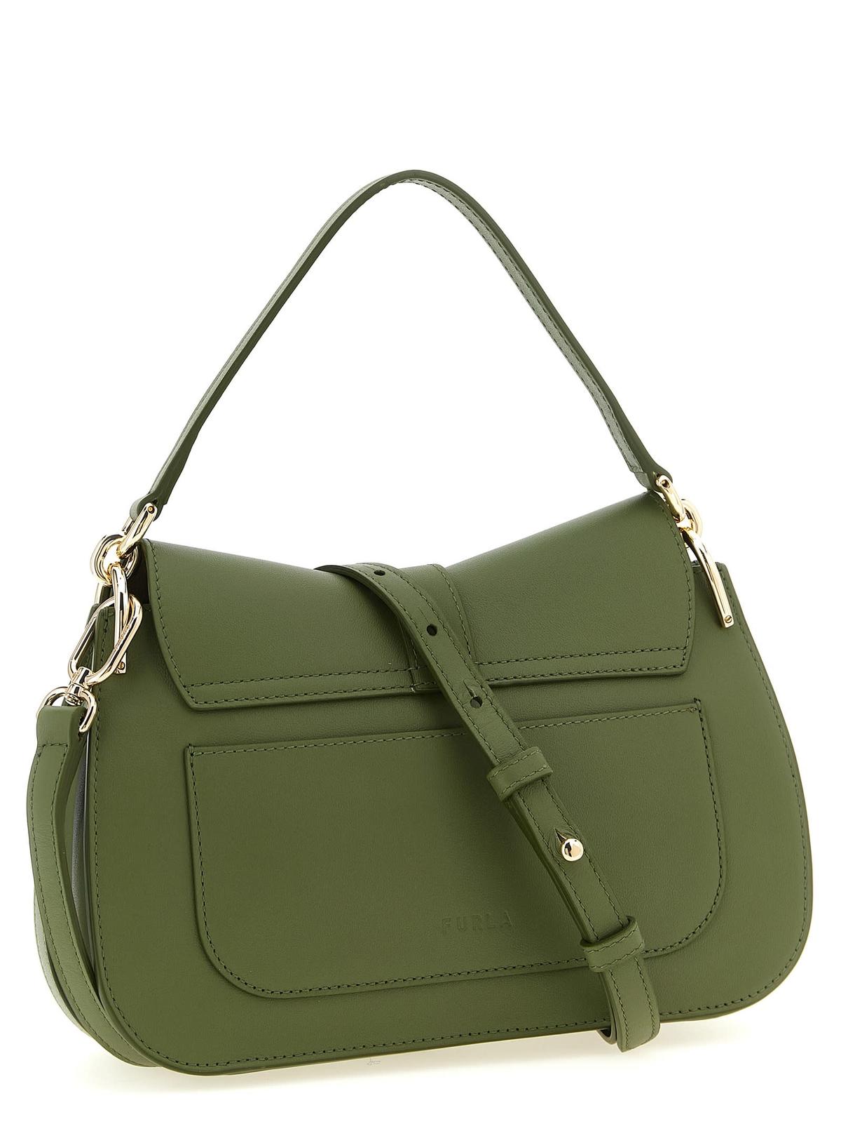 Furla Flow M Shoulder Bag - Green - Image 2 of 4