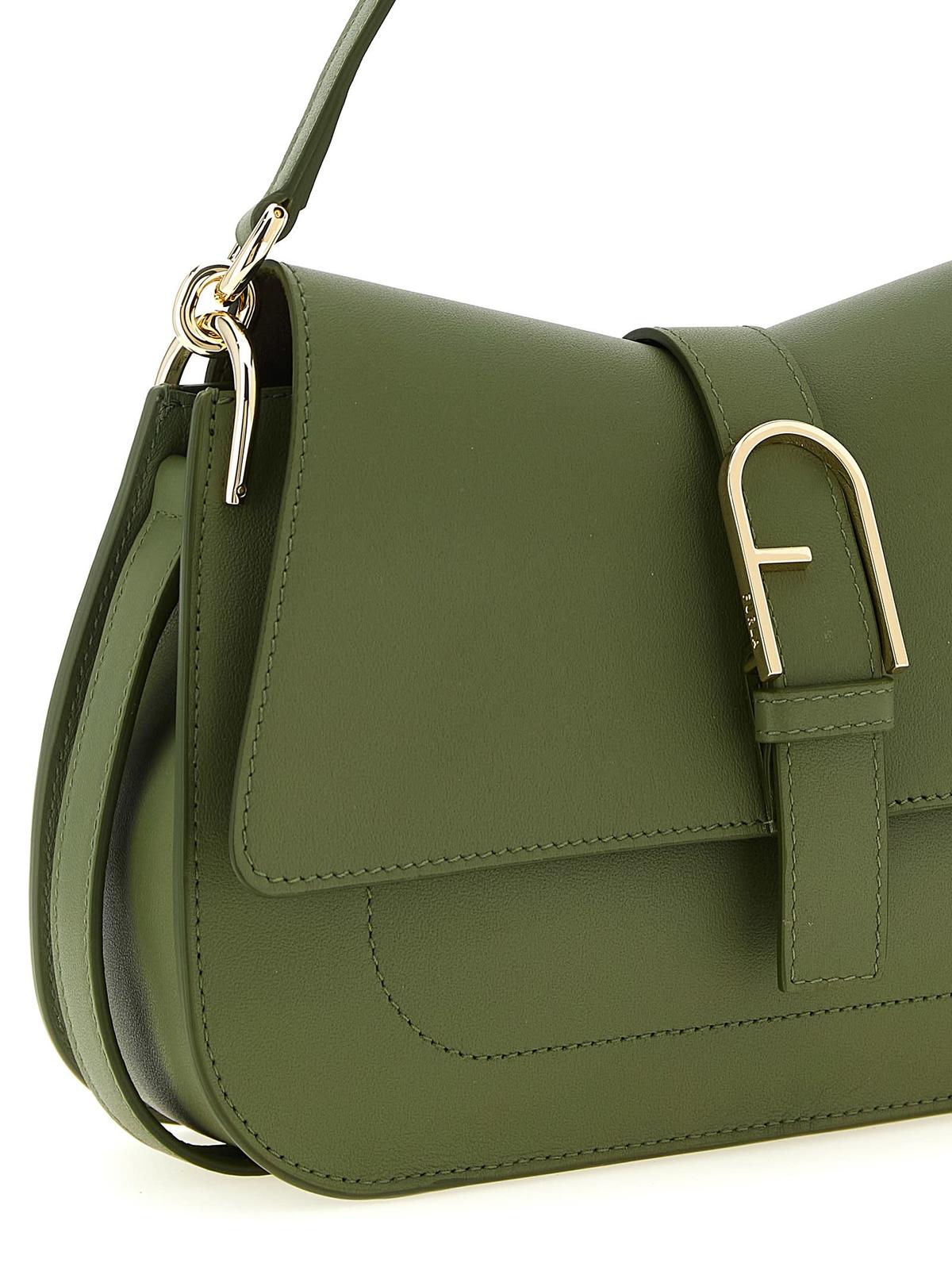 Furla Flow M Shoulder Bag - Green - Image 3 of 4