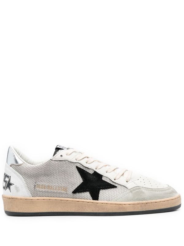 Golden Goose Ball Star Leather Sneakers - Gray