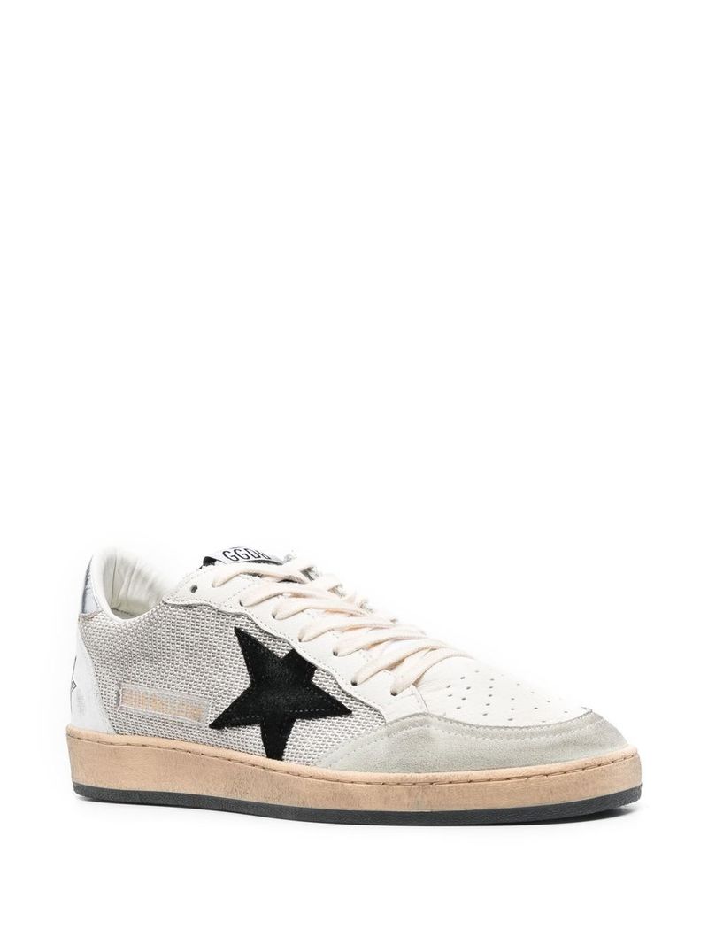 Golden Goose Ball Star Leather Sneakers - Gray