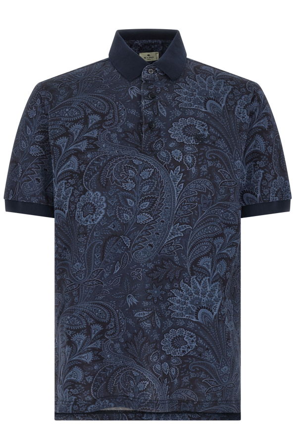 Etro Arnica Paisley Polo Shirt - Blue
