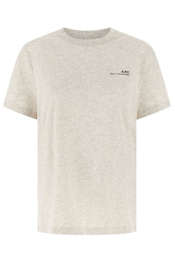A.P.C. Logo Print T-Shirt - Beige