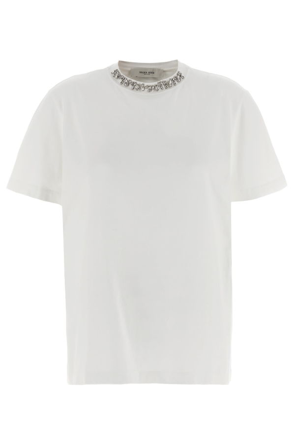 Golden Goose Crystal Crew Neck T-Shirt - White