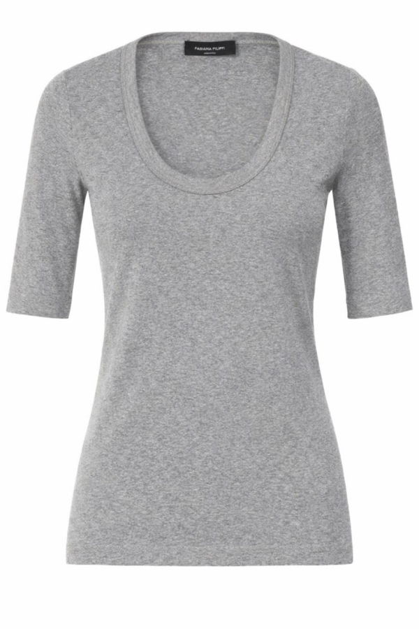 Fabiana Filippi Cotton T-Shirt - Gray
