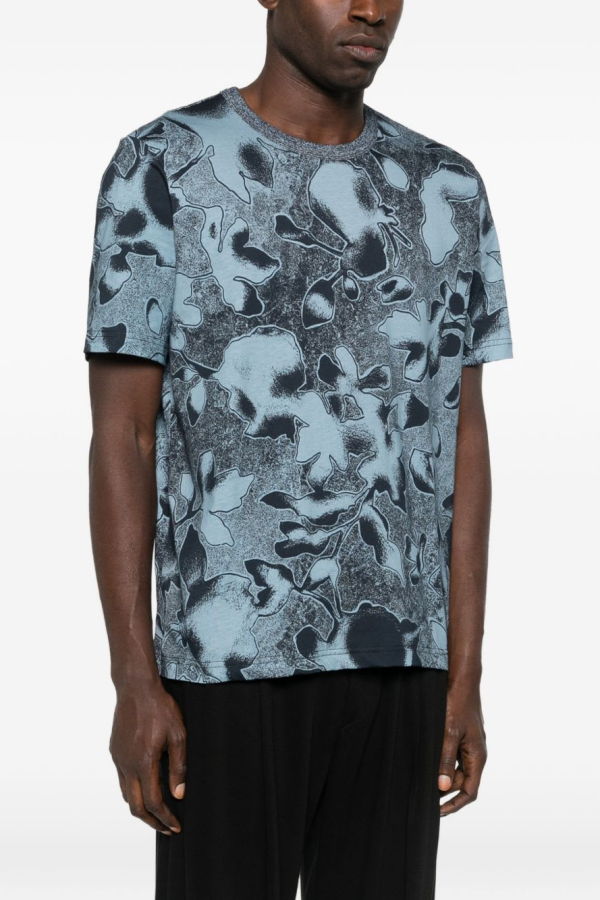 PAUL SMITH PS by Paul Smith Organic Cotton Printed T-Shirt - Blue