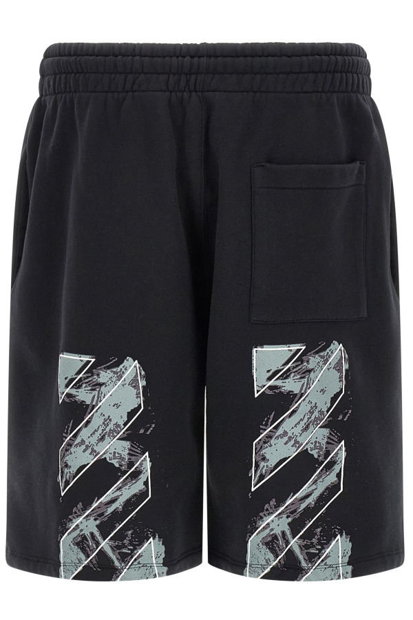 Off-White Paint Diag Skate Bermuda Shorts - Black