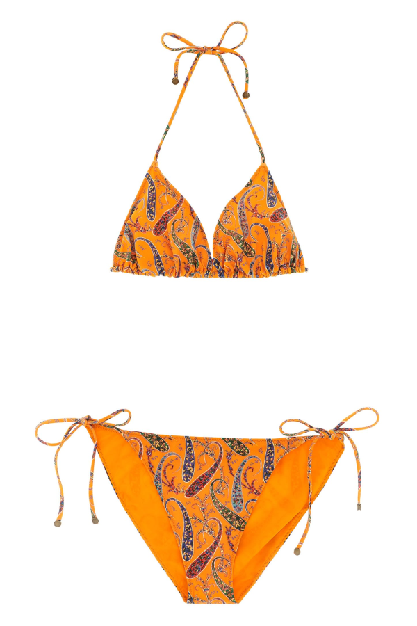 Etro Floral Paisley Bikini - Orange