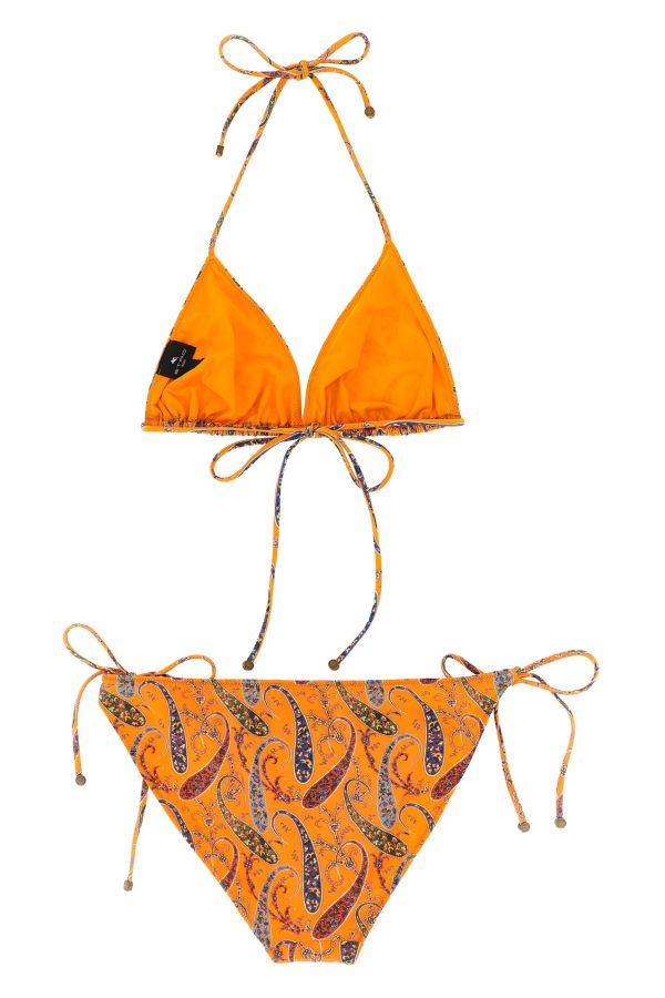 Etro Floral Paisley Bikini - Orange