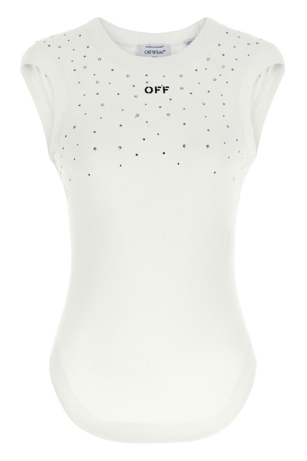 Off-White Swarovski Top - White