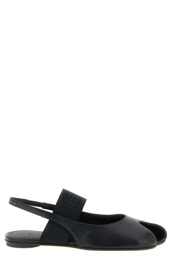 MM6 Maison Margiela Open Toe Tabi Slingback Sandals - Black