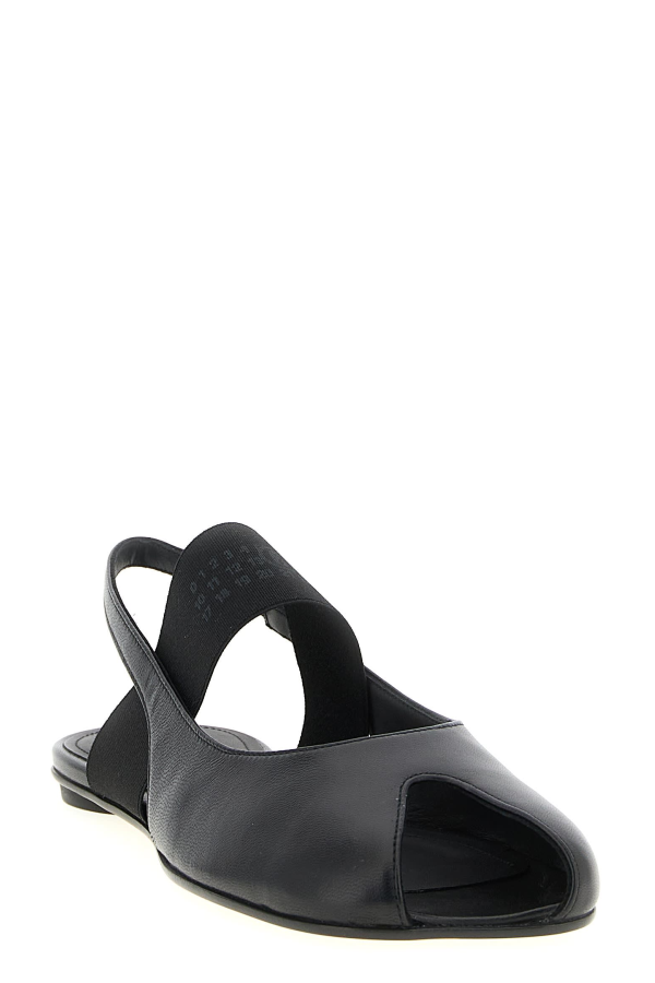 MM6 Maison Margiela Open Toe Tabi Slingback Sandals - Black