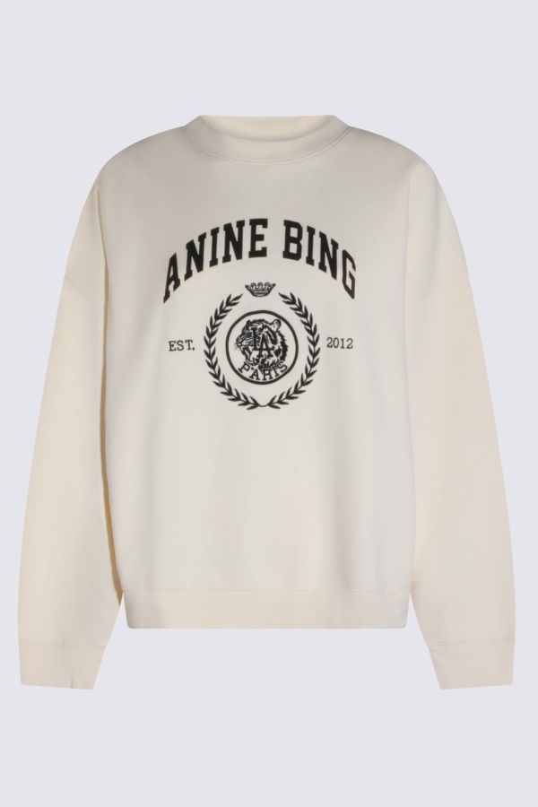 Anine Bing Cotton Sweatshirt - Beige