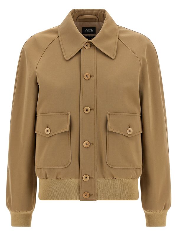 A.P.C. Cotton And Wool Jacket - Beige