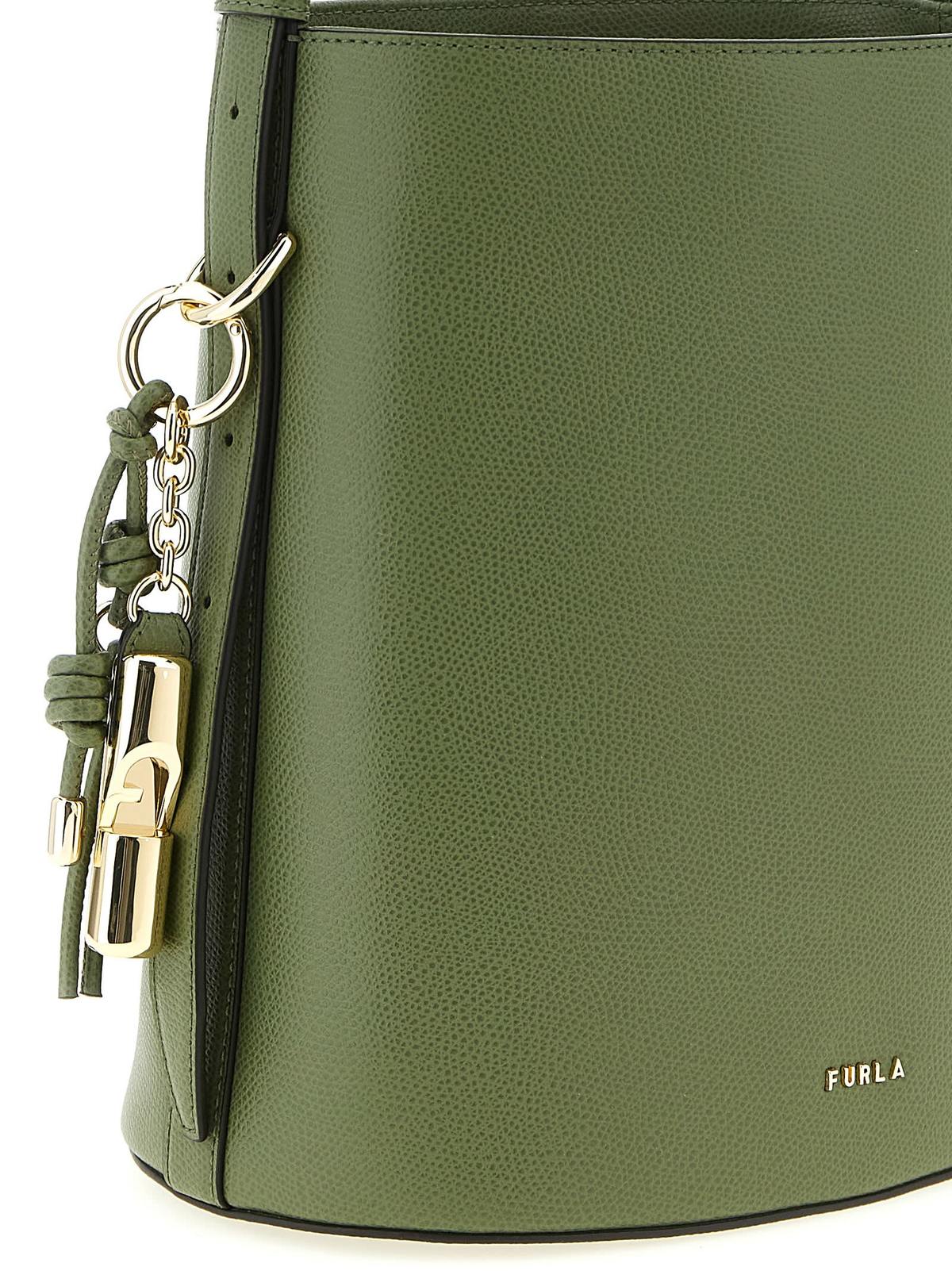 Furla Roxie Small Bucket Bag - Green - Image 3 of 4