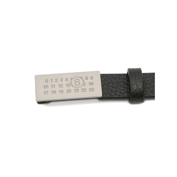 MM6 Maison Margiela Belt - Black/Silver