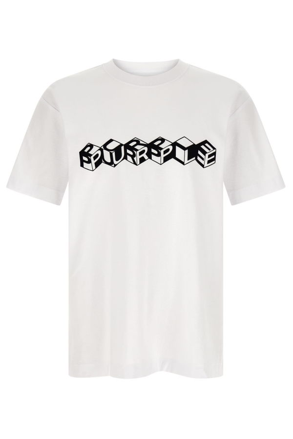 PURPLE Cube T-Shirt - White/Black