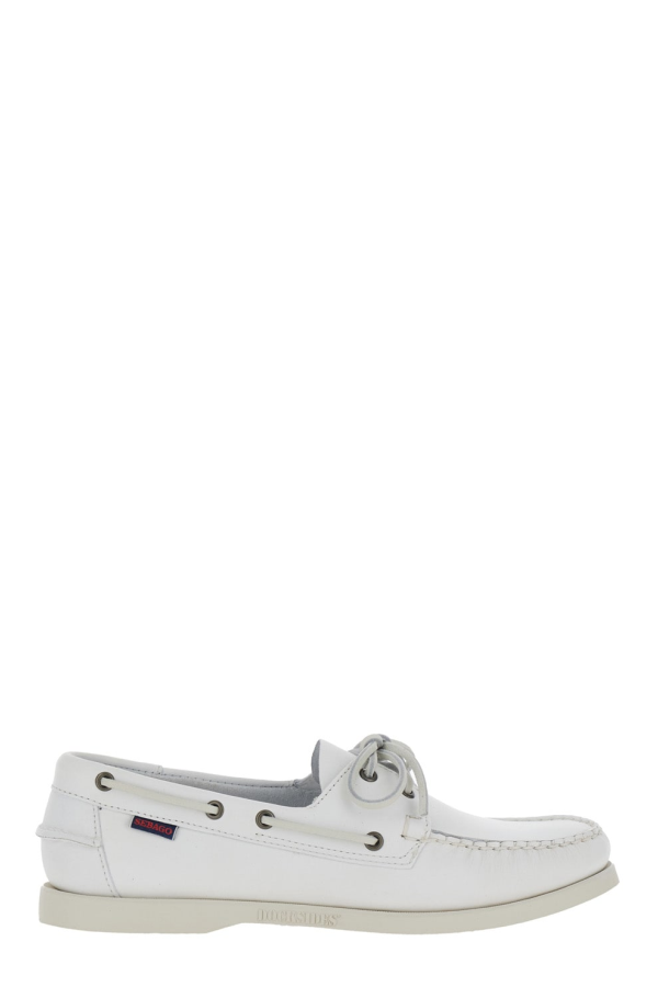 Sebago Docksides Portland Boat Shoes - White