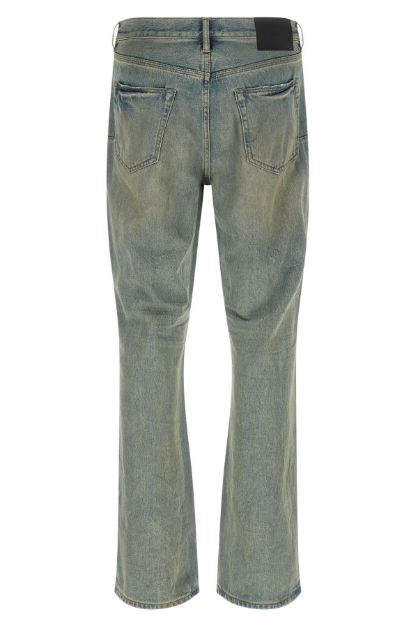PURPLE P026 Dirty Fade Rip Boot Jeans - Light Blue