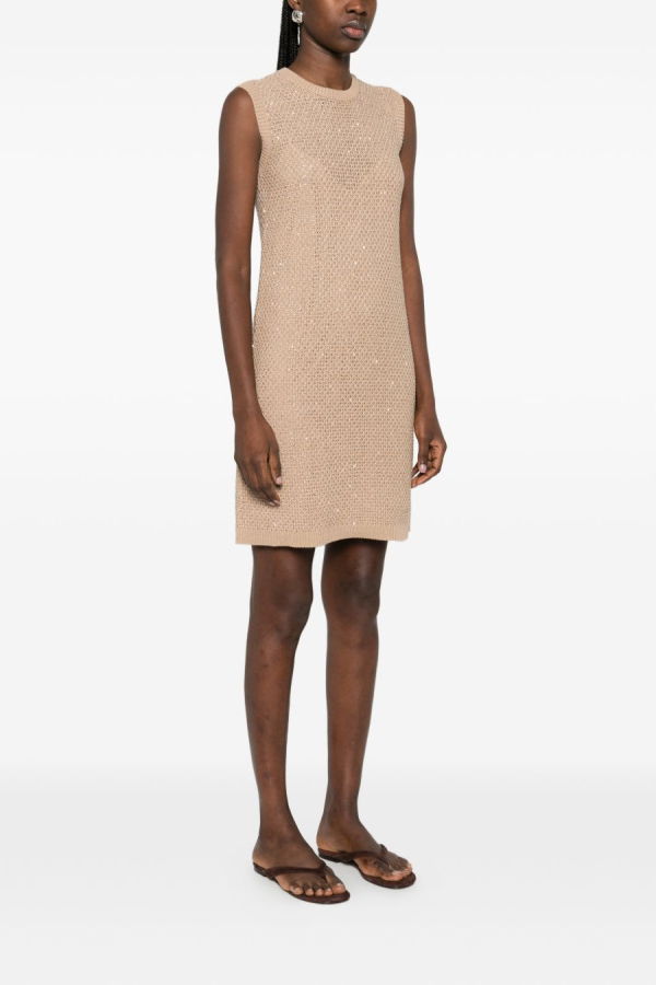 Fabiana Filippi Short Dress - Beige