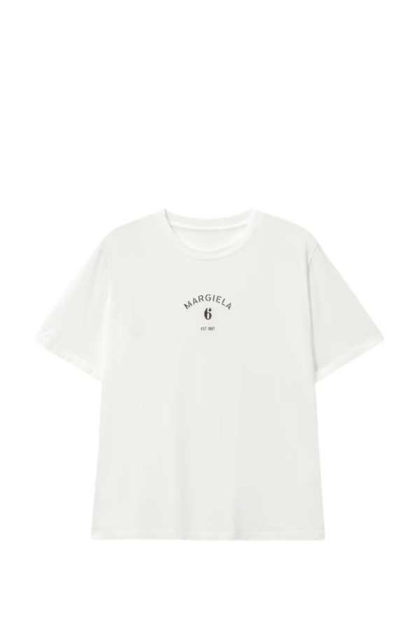 MM6 Maison Margiela Logo Cotton T-Shirt - White