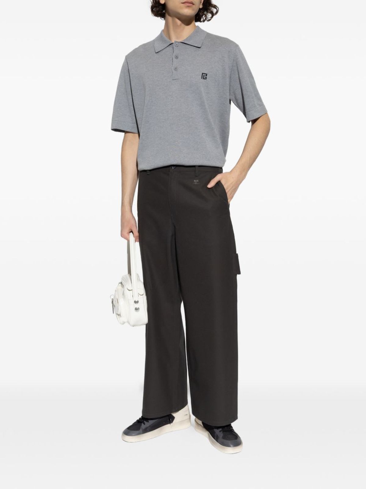 Golden Goose Stardan Leather Sneakers - Gray - Image 4 of 5