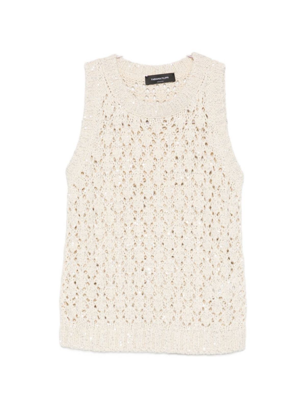 Fabiana Filippi Sleeveless Tank Top - White - Image 1 of 5