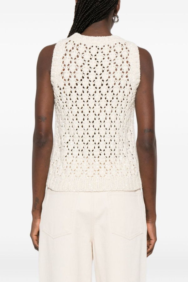 Fabiana Filippi Sleeveless Tank Top - White