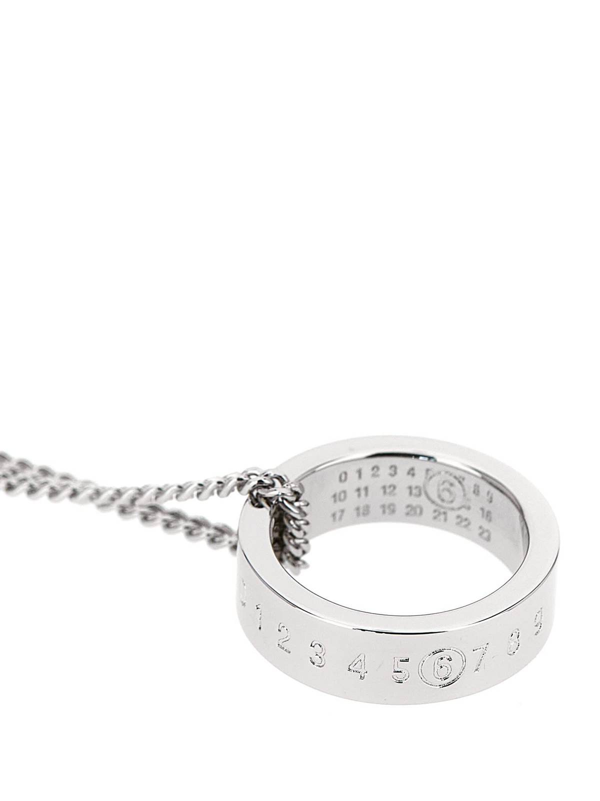 MM6 Maison Margiela Numeric Signature MM6 Necklace - Silver - Image 2 of 3