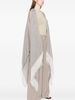 Fabiana Filippi Fringed Linen Poncho - Light Grey - Thumbnail 4