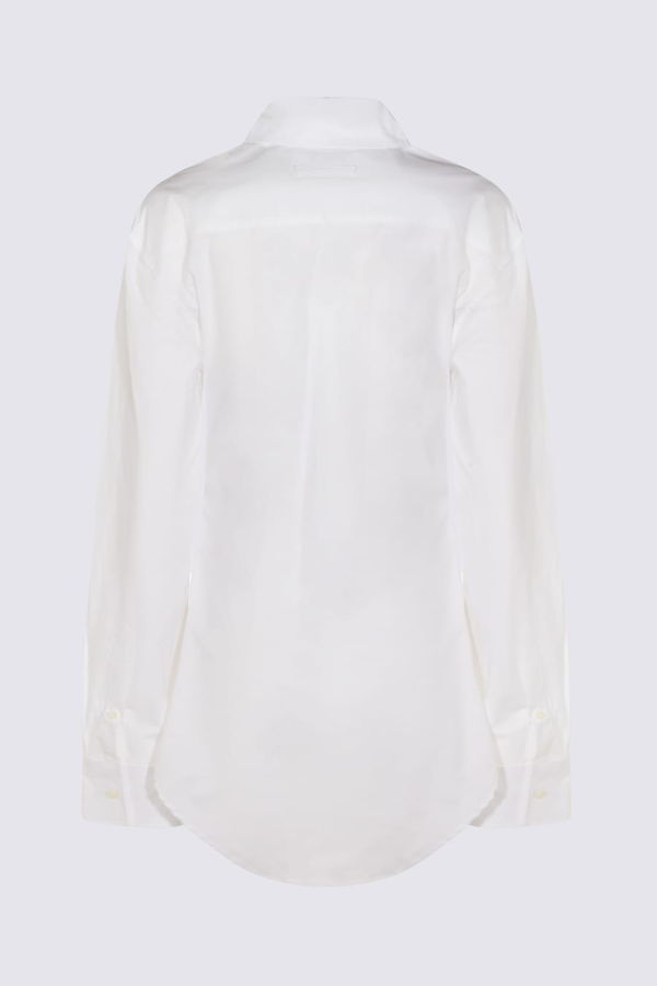 Jean Paul Gaultier White Cotton Shirt - White/Bluegrey