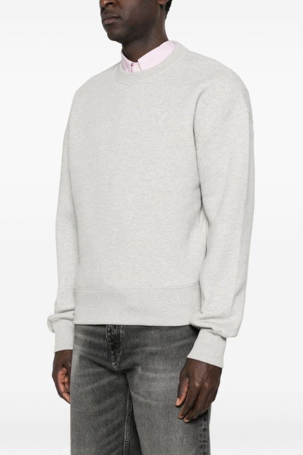 Ami Alexandre Mattiussi Ami De Coeur Cotton Sweatshirt - Gray