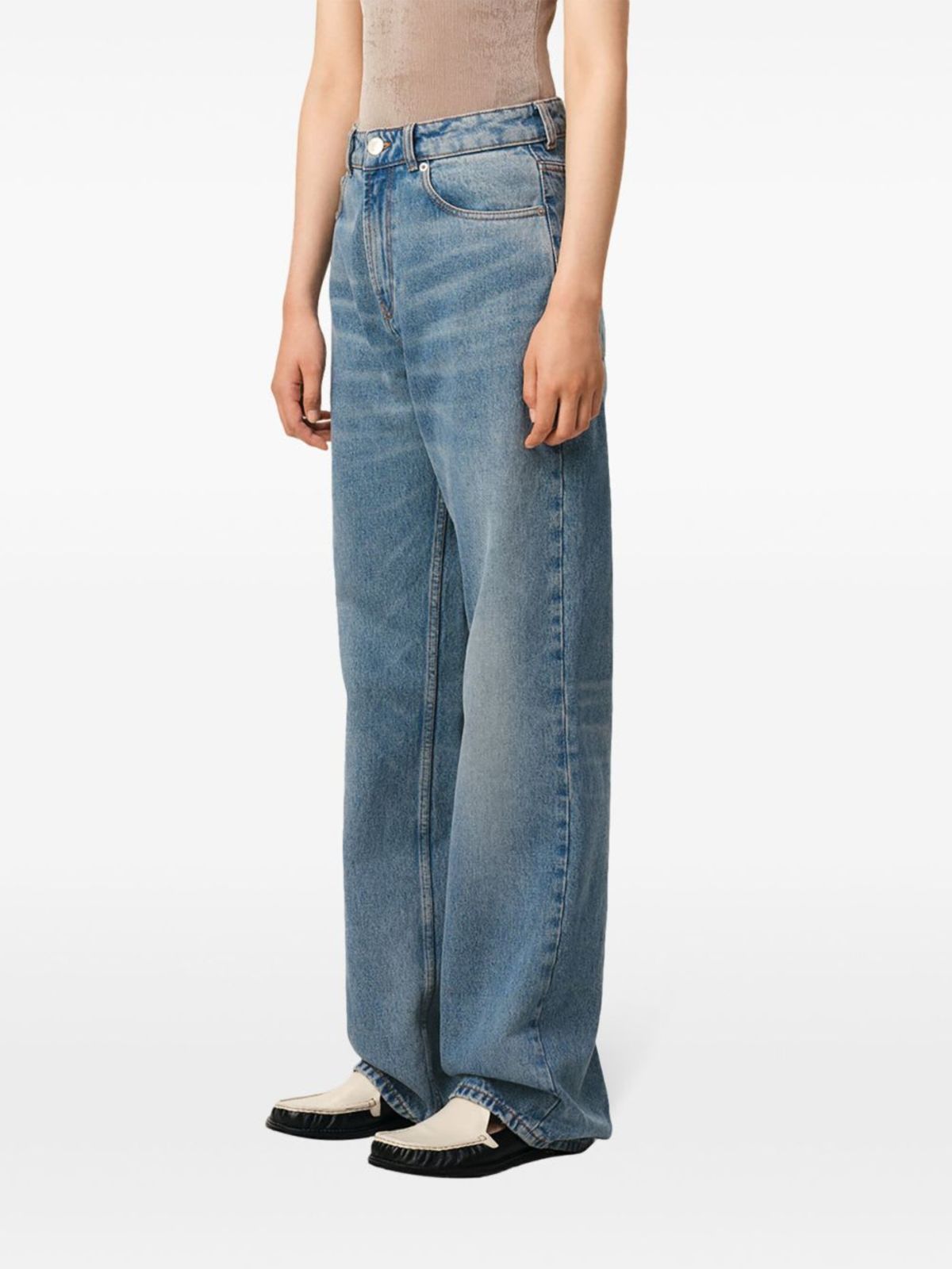 Ami Alexandre Mattiussi Large Fit Denim Jeans - Clear Blue - Image 5 of 5