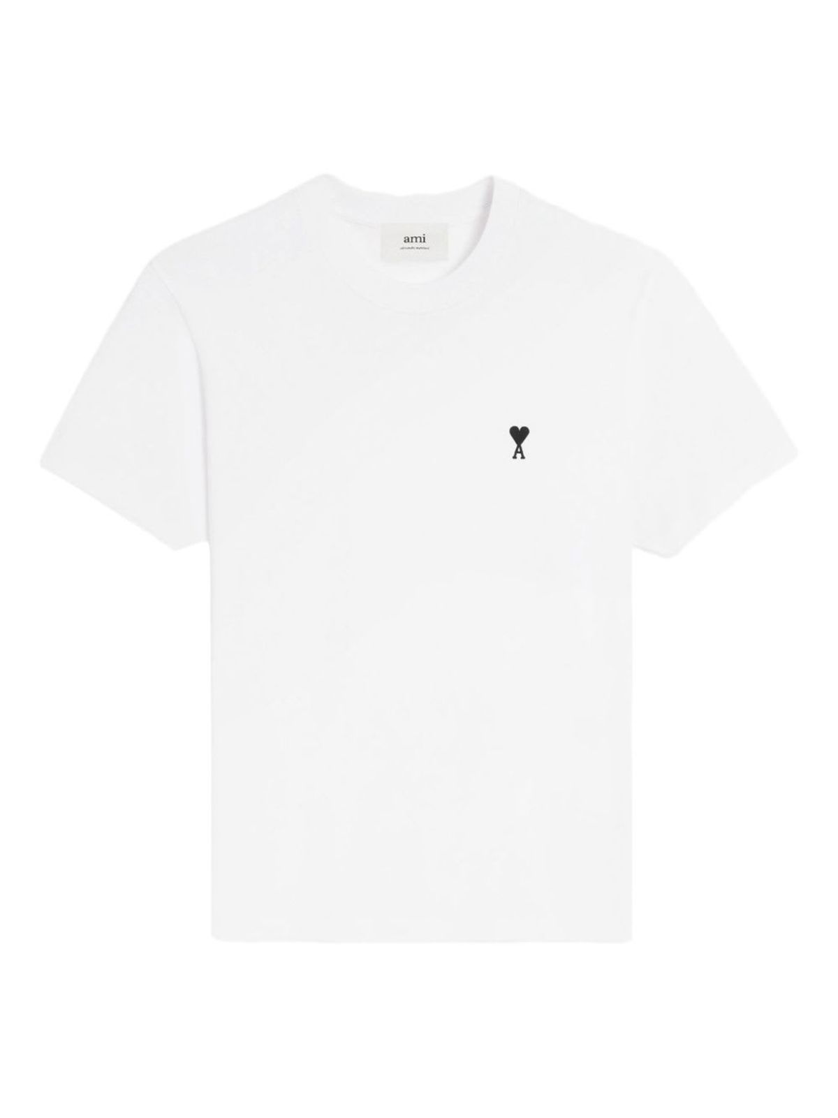 Ami Alexandre Mattiussi Ami De Coeur Cotton T-Shirt - White - Image 1 of 5