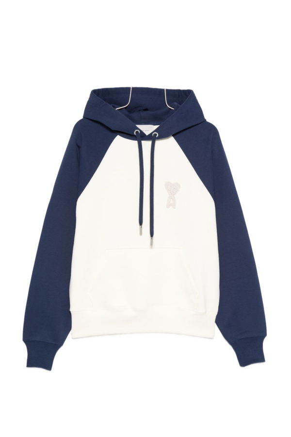 Ami Alexandre Mattiussi Ami De Coeur Cotton Hoodie - Blue