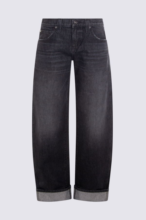 khaite Black Cotton Jeans - Black