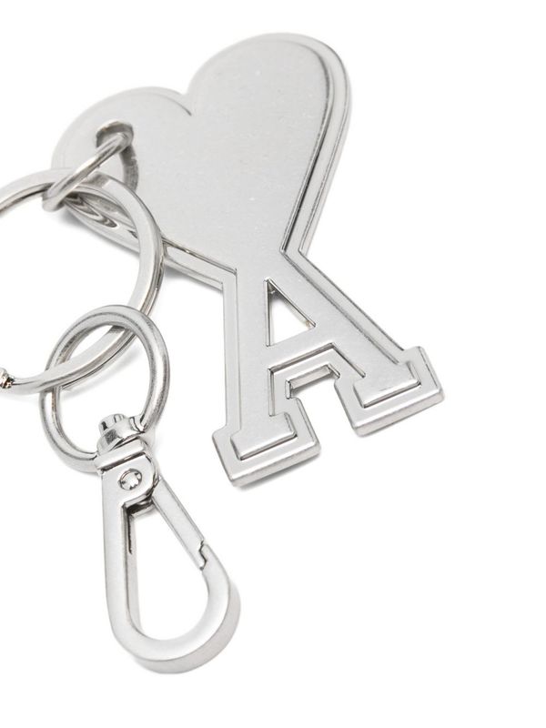 Ami Alexandre Mattiussi Ami De Coeur Keyring - Silver