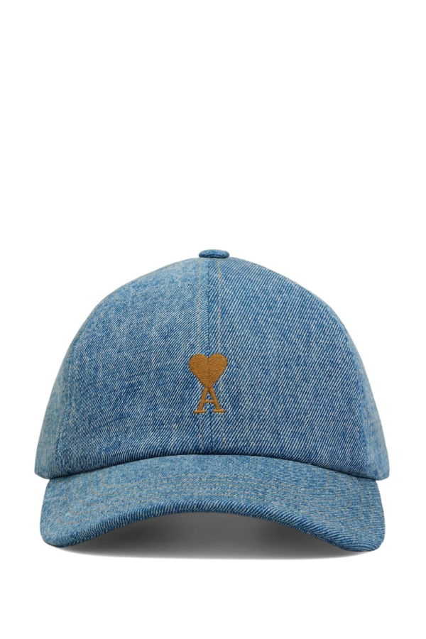 Ami Alexandre Mattiussi Ami De Coeur Denim Cap - Clear Blue