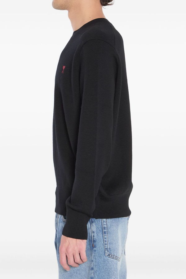 Ami Alexandre Mattiussi Ami De Coeur Wool Sweater - Black